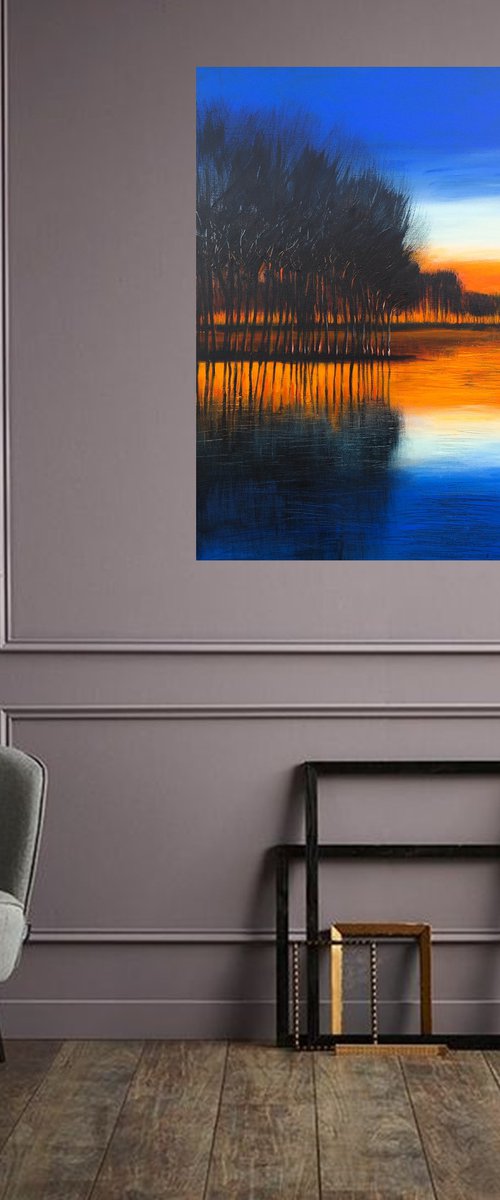Sunrise in the land of Ice IV-  Fields and Colors Series by Danijela Dan
