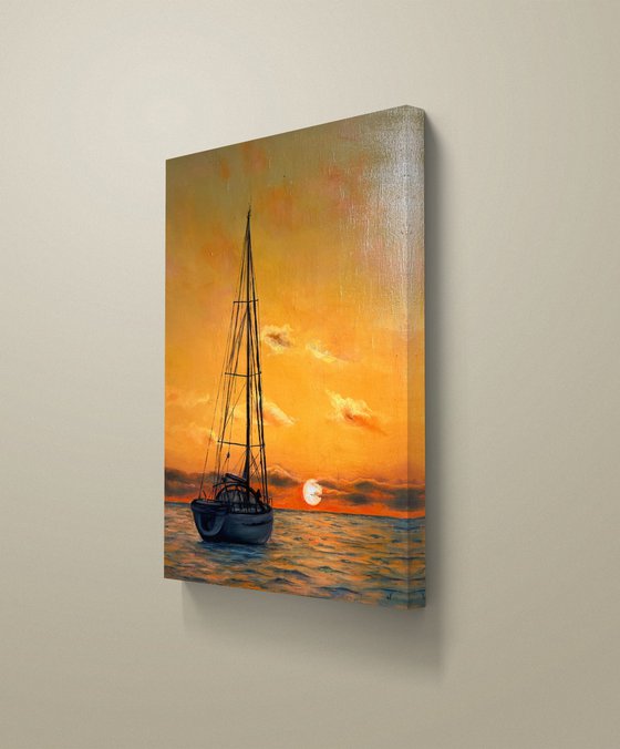 Sailboat at sunset