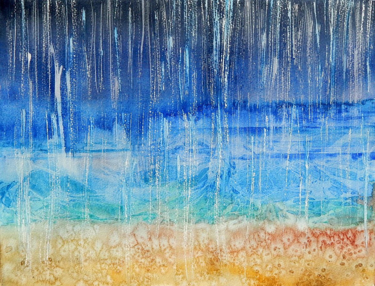 Expressive Landscape Watercolour By Richard Freer, 16 X 12", Storm 2, Original Artwork