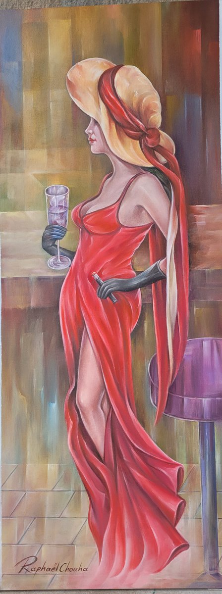 Lady at the bar by Raphael Chouha