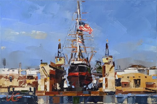 Sailing vessel "STAR OF INDIA" Series "MUSEUM SHIPS" by Volodymyr Glukhomanyuk