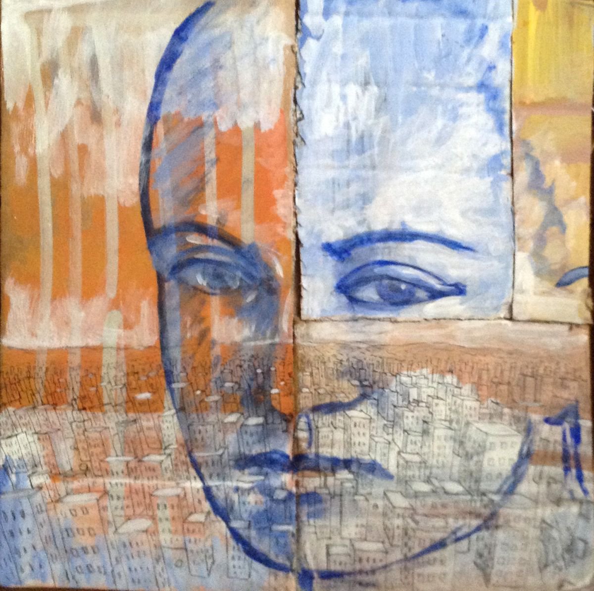 Urban And Pop Painting , The City By Paolo Beneforti, 12 X 13, Artwork For Sale On Artfinder