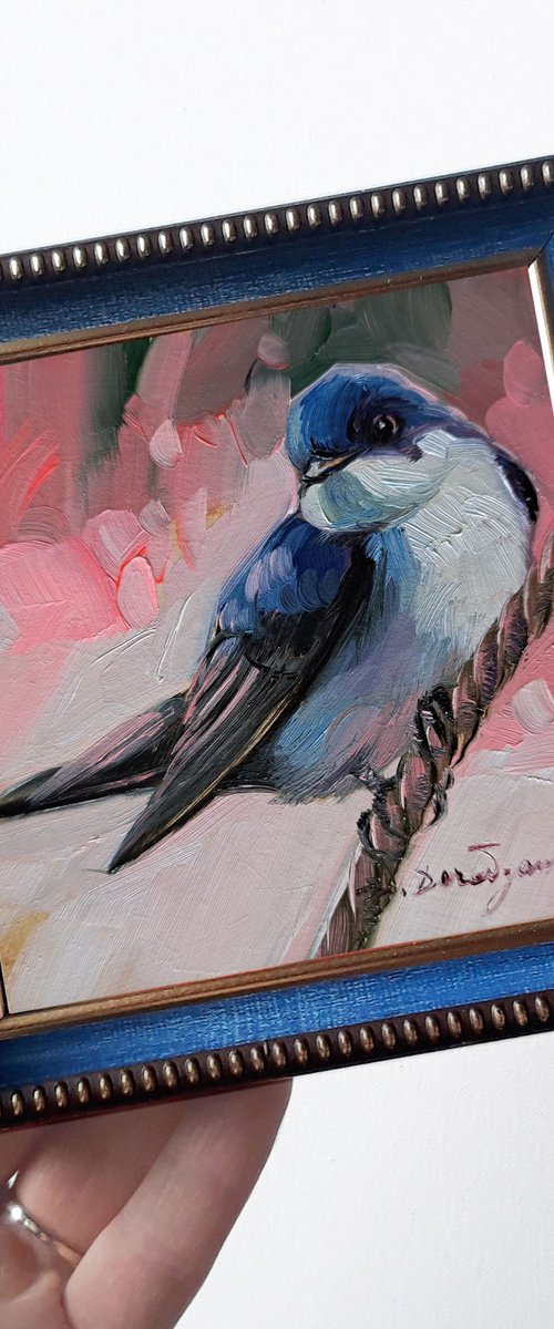 Swallow bird painting by Nataly Derevyanko