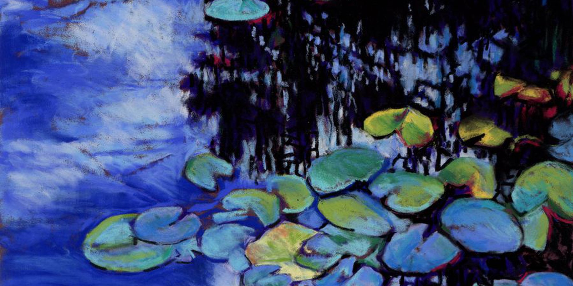 Art of the Day: "Monet's Garden - Lily Pads, 2017" by Zoe Elizabeth Norman