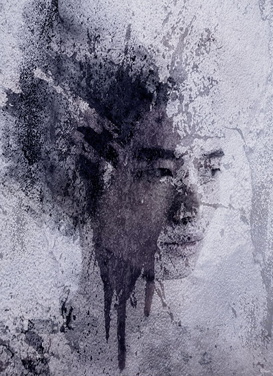 Illustrative Portrait Photograph By Bojan Jevtic, 34 X 47, Rainy Days, Original Artwork