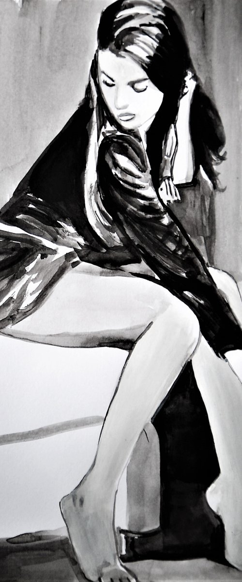 Female figure / 42 x 29.7 cm by Alexandra Djokic