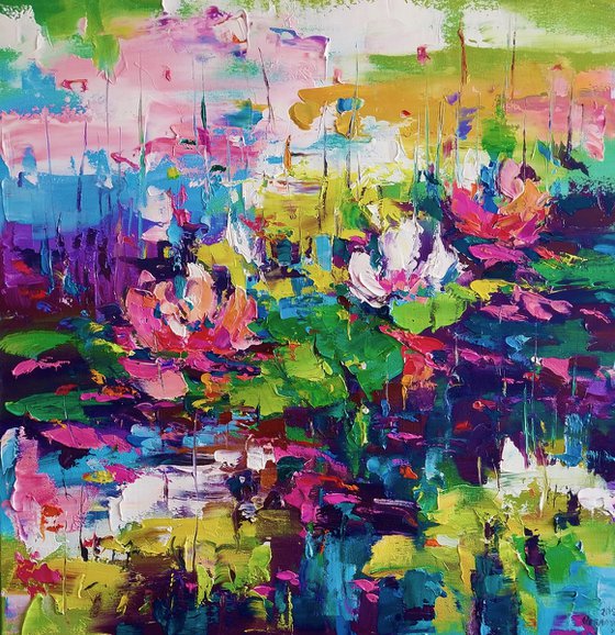 Abstract landscape  (Water lilies)