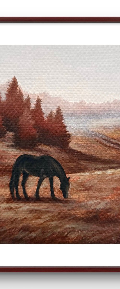 Black horse #5 by Alina Marsovna