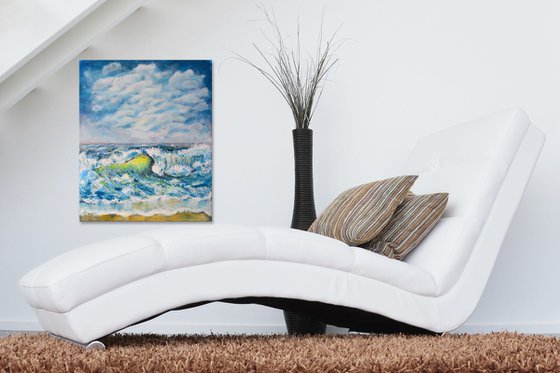 Cloudy Day - Modern Abstract Seascape