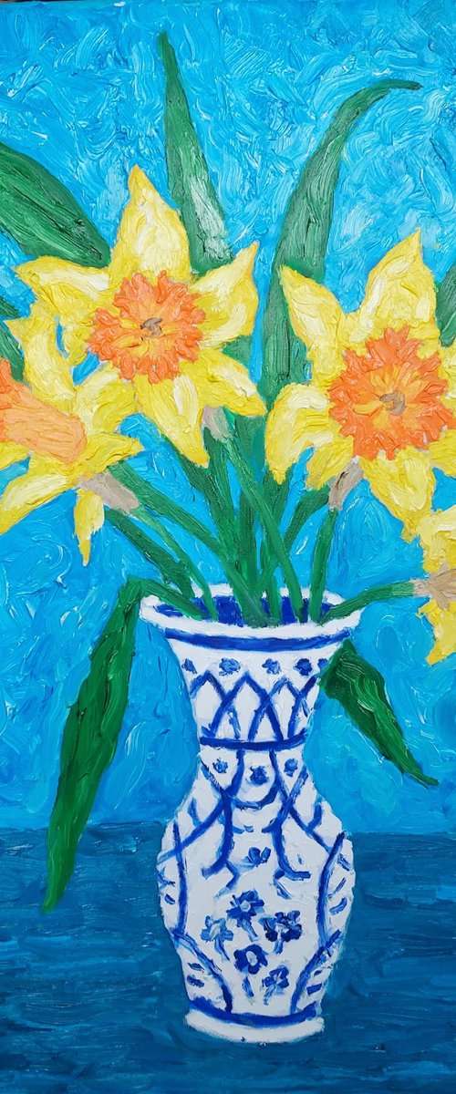 Vase of daffodils 2 by Colin Ross Jack