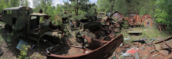 #55. Pripyat vehicle graveyard 1 - XL size