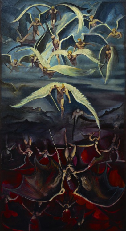 Angels Demons Oil Painting Artfinder