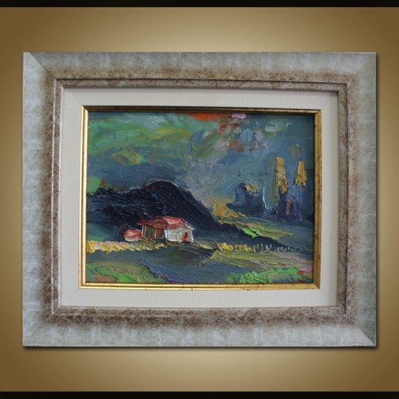 Spring day, Framed oil painting