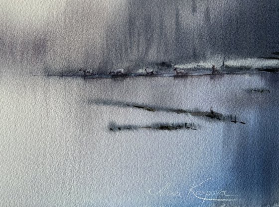 Frosty morning landscape