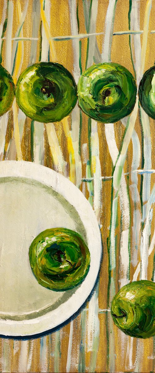 Green apples by Aleksandr Neliubin