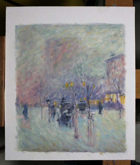 Master copy of Hassam's "Late Afternoon, New York, Winter, 1900"