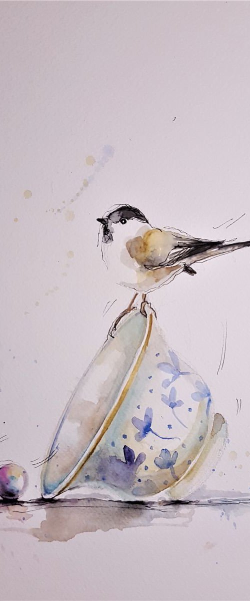Harmony with Long-tailed tit by Simon Tünde