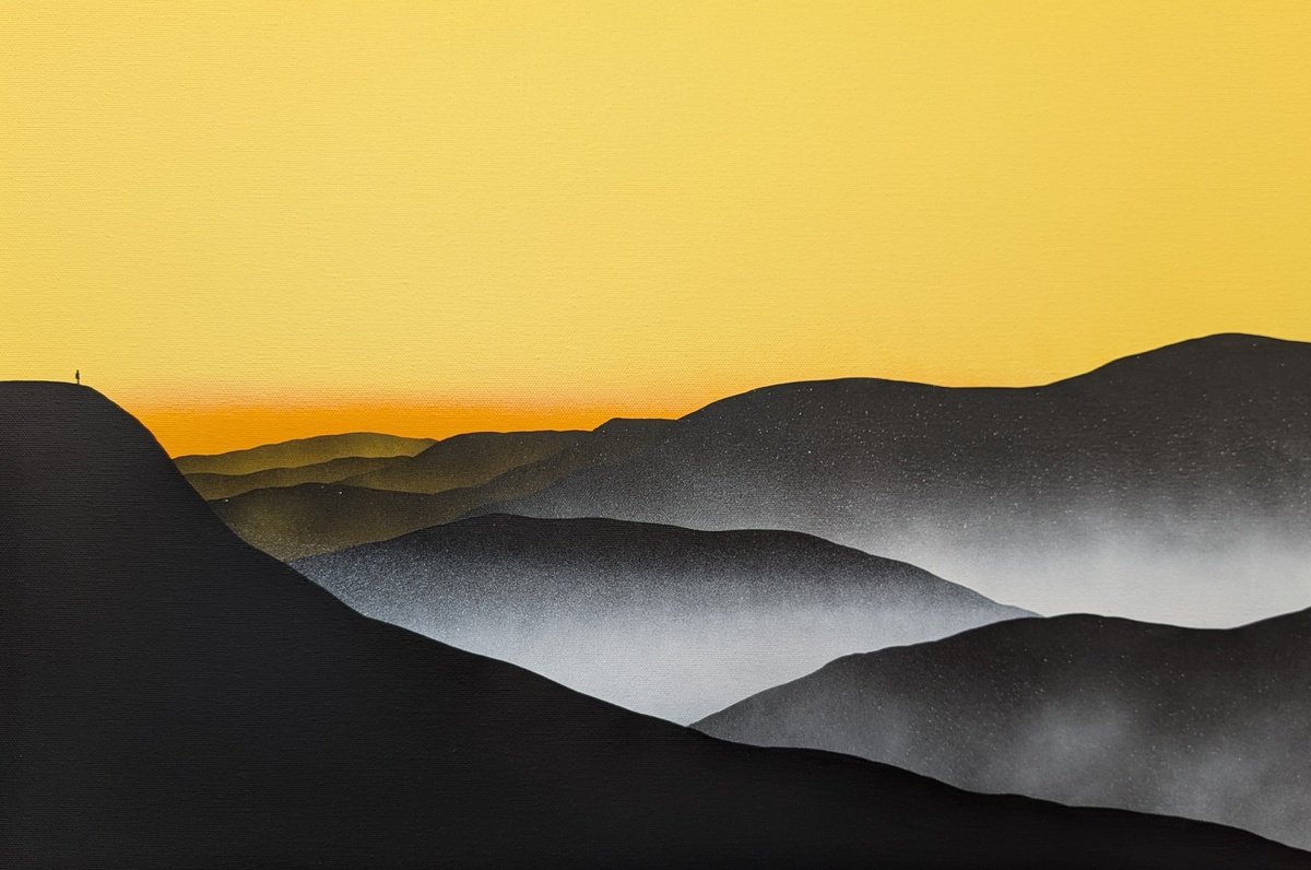 Landscape Acrylic Painting By Robert Owen Bloomfield, 24 X 16", ShaS?di?i?n 17, Original Artwork