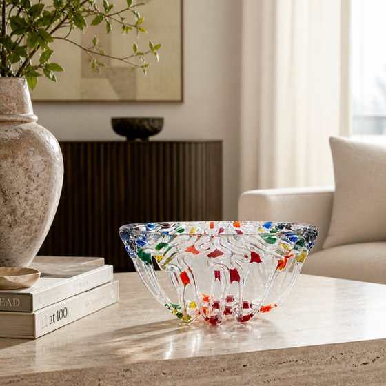 Confetti Fused Glass Bowl