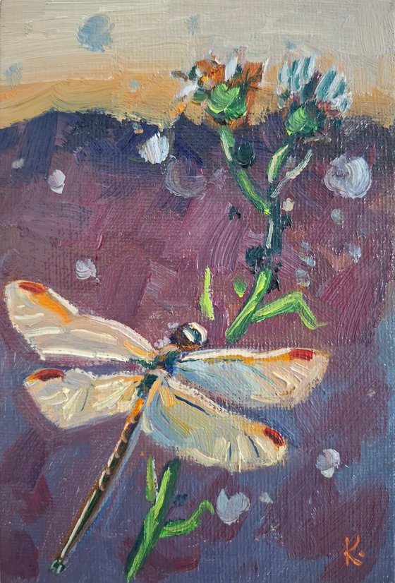 Oil painting "Dragonfly"