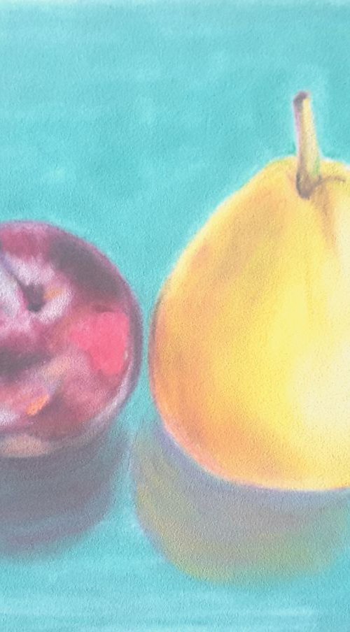 Plum and pear by Francesca Licchelli