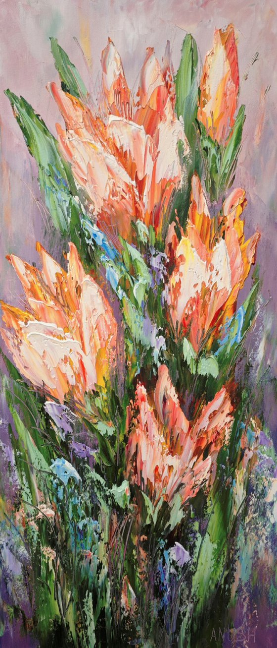 Coral Tulips