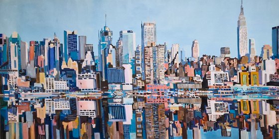 Urban Skyline Reflection New York