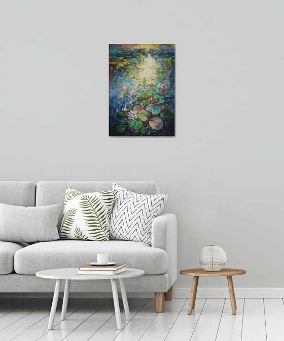 Abstract landscape  (Water lilies)