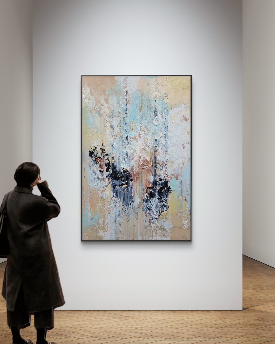 Abstract Acrylic Painting By Alex Senchenko, 39 X 59, Abstract 2518, Original Artwork