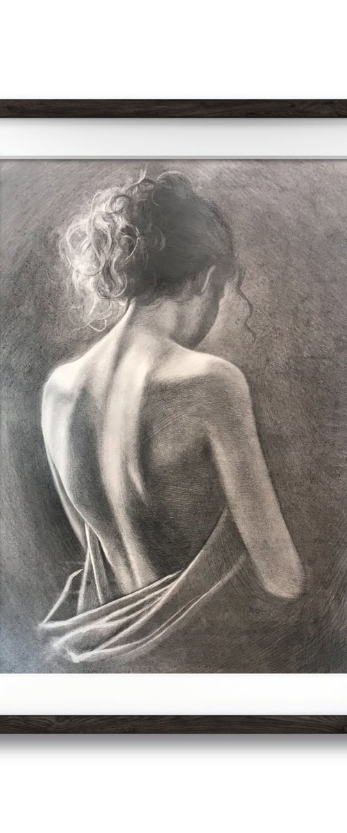 Figure of a girl from behind by Kakajan Charyyev