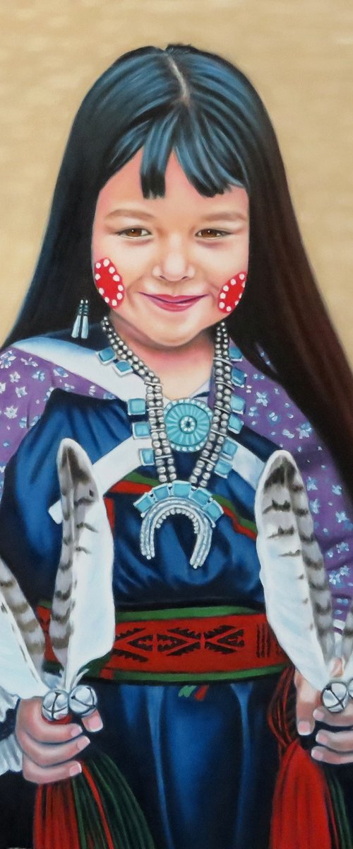 "Little Native American dancer" by Monika Rembowska