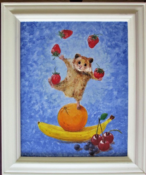 Hamster Juggling on Fruit