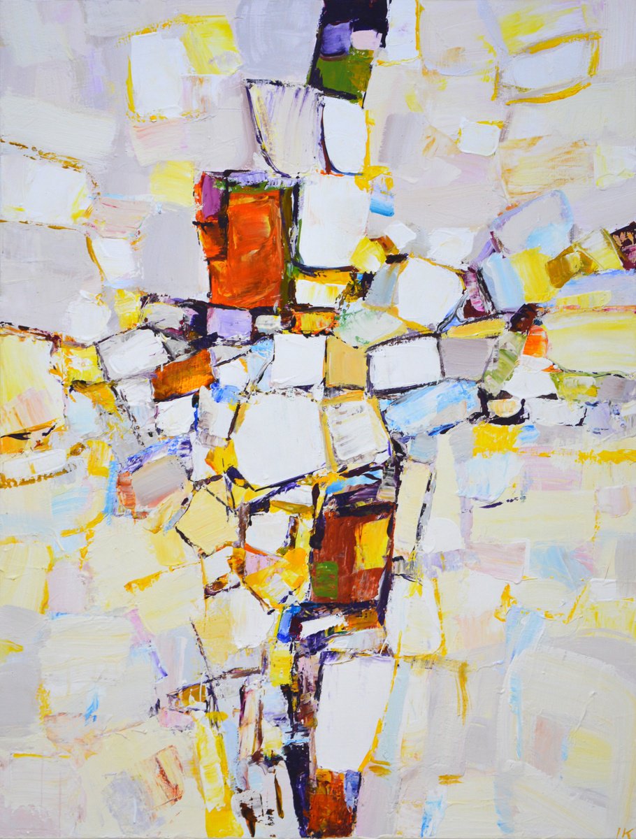 Abstract Acrylic Painting By Iryna Kastsova, 30 X 39, Strange Dances 2., Original Artwork