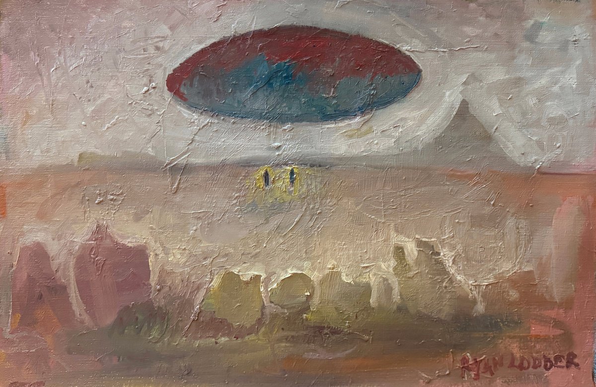 Impressionistic Landscape Oil Painting By Ryan Louder, 25 X 17", The Arrival, Original Artwork