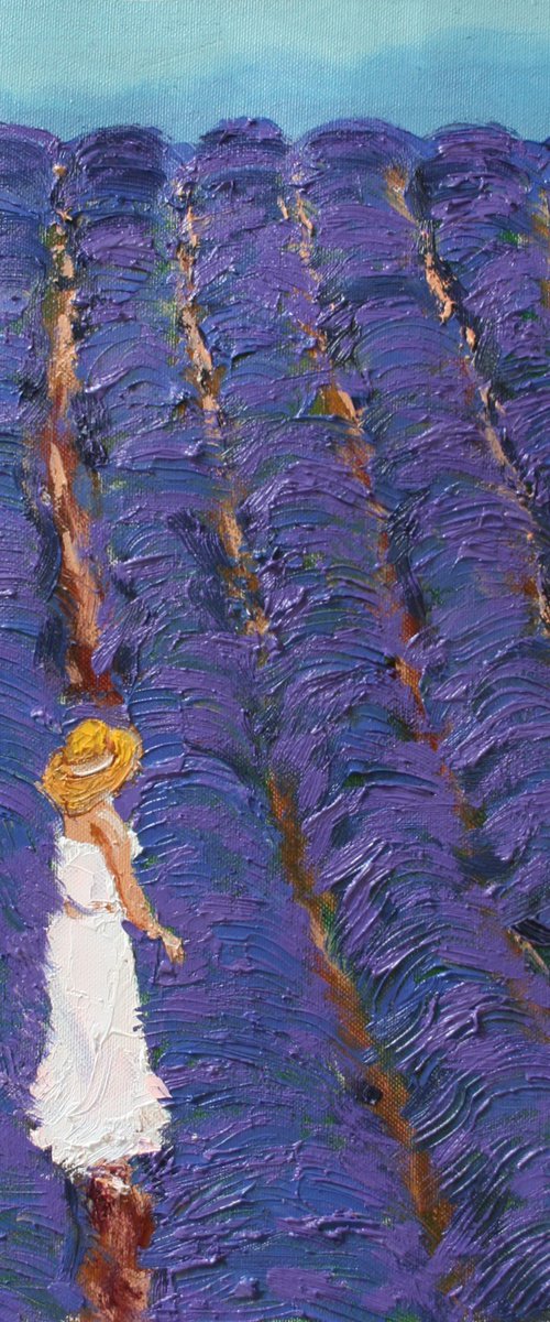 Lavender field... / ORIGINAL OIL PAINTING by Salana Art / Svetlana Samovarova