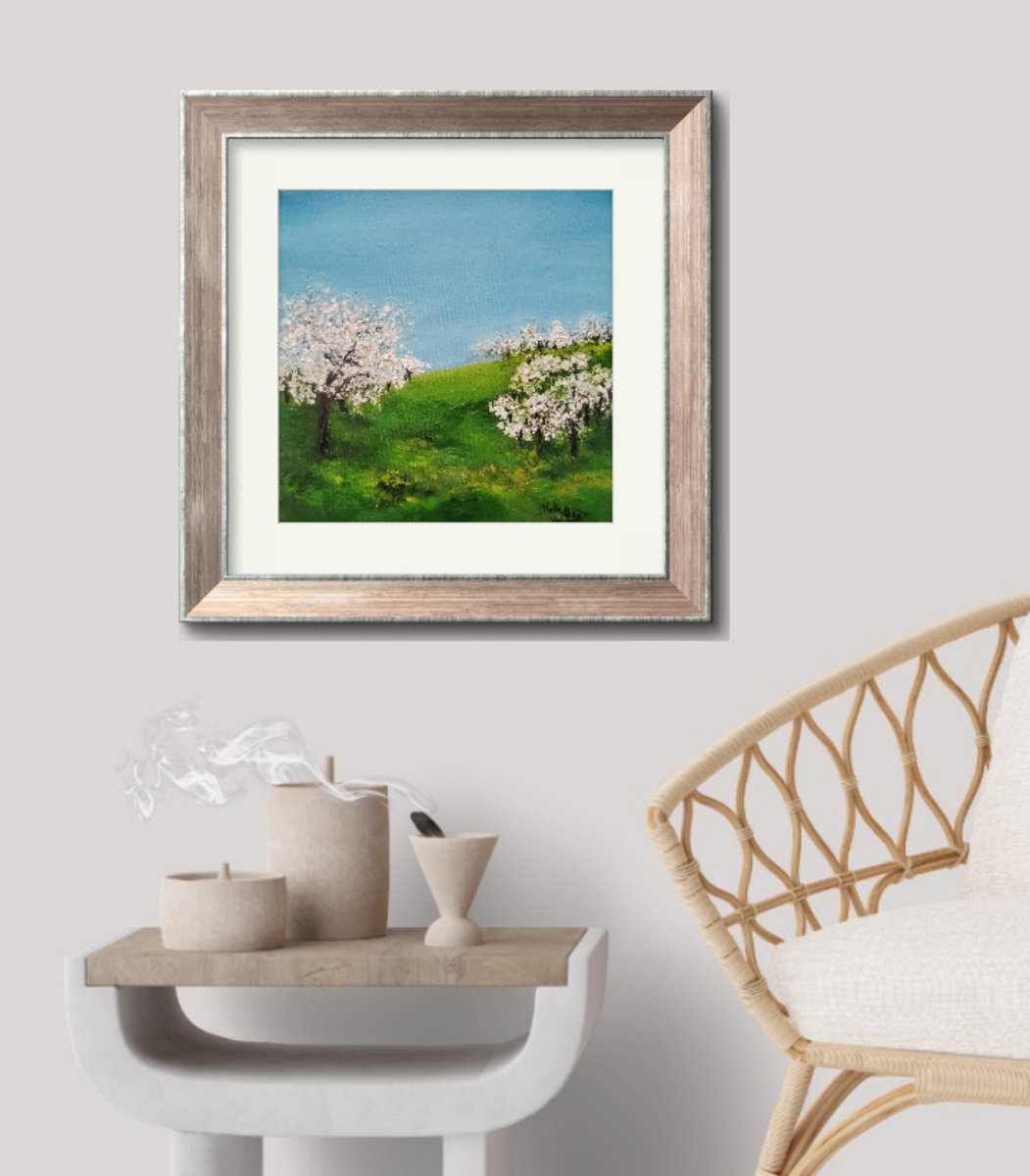 Almond trees in Blossom by Nella Alao