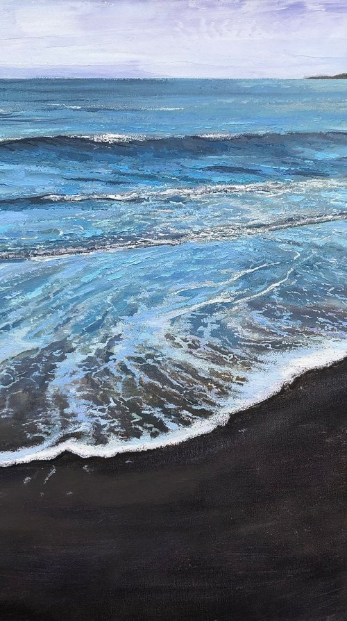'Edge of the Surf Zone' Beach, Ocean, Seascape, Oil Painting. by Simon Jones