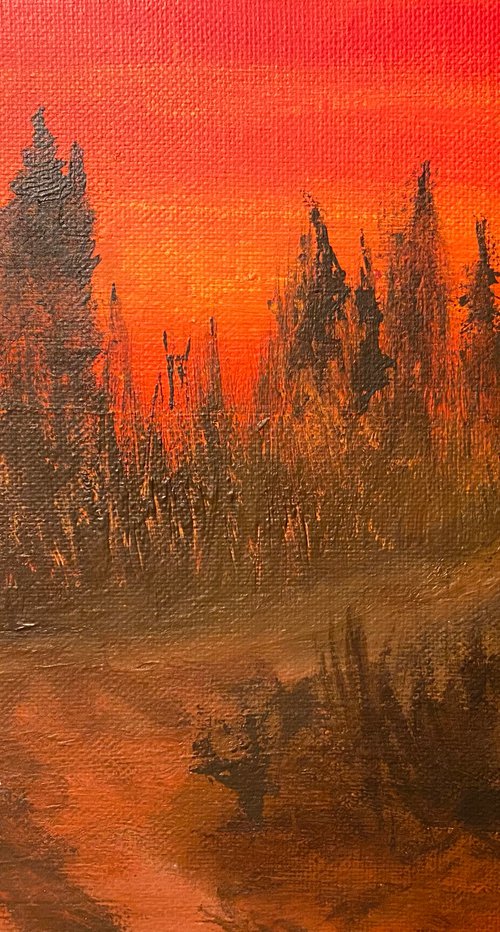 Sunset Fire by Alan Horne Art Originals