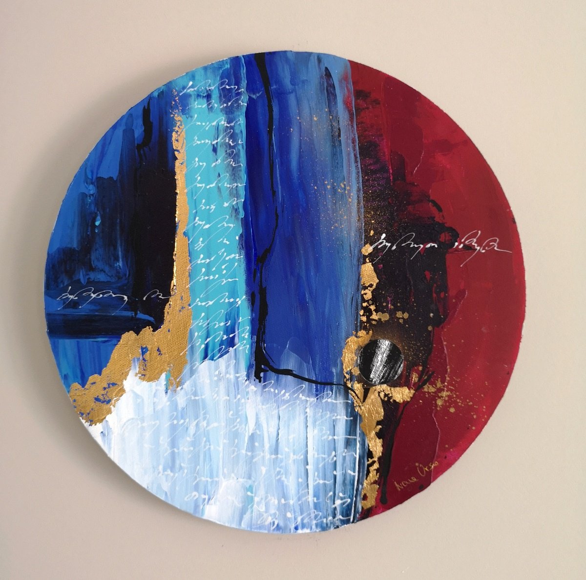 Abstract Painting By Ivana Urso, 14 X 14, Beyond Words, Original Artwork