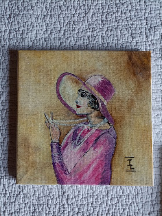 Woman blue bird