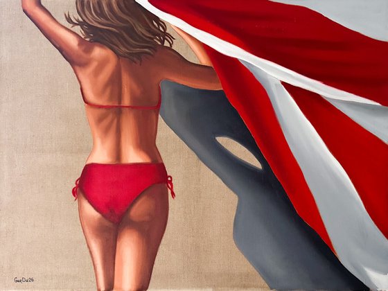 Woman in Red Bikini