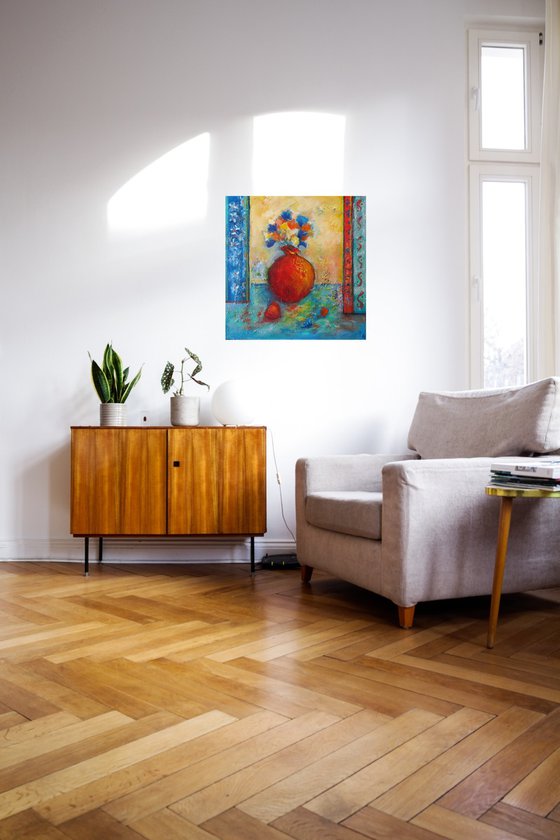 Terracotta Pot and Flowers