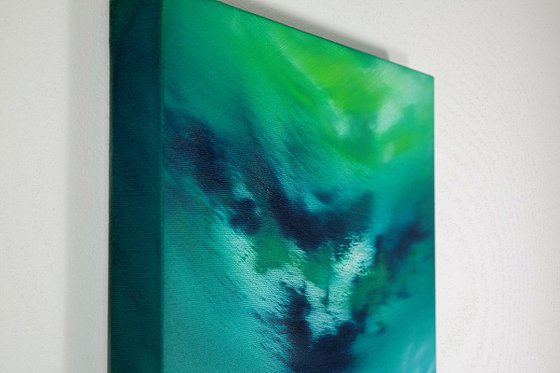 Deepest night, the series, 40x100 cm, Deep edge, LARGE XL, Original abstract painting, oil on canvas