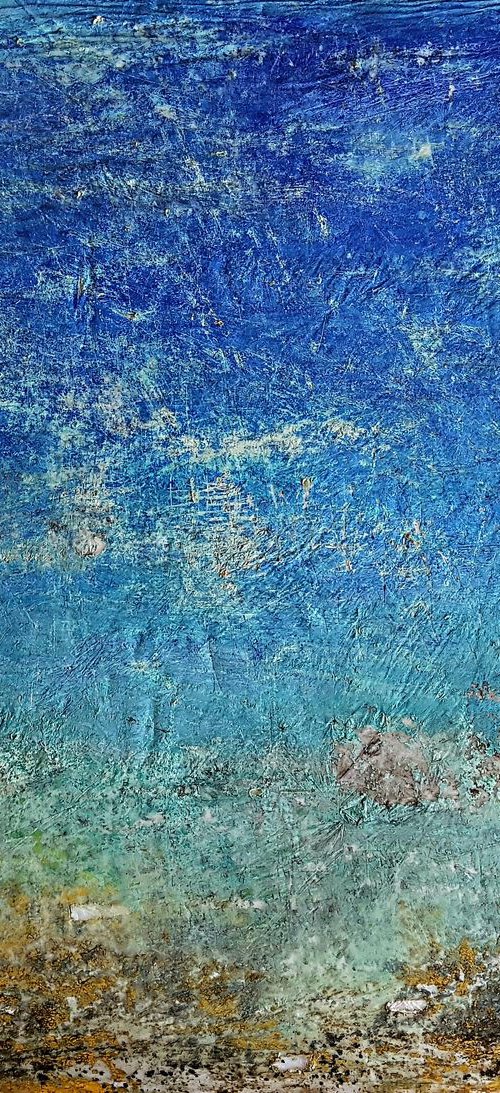 Here, where it all began (n.386) - 101,00 x 91,00 x 2,50 cm - ready to hang - acrylic painting on stretched canvas by Alessio Mazzarulli