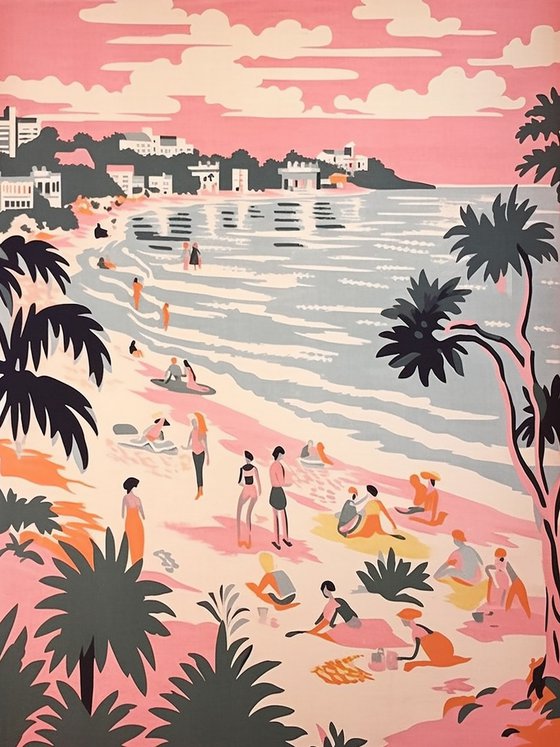 Beach tiole print