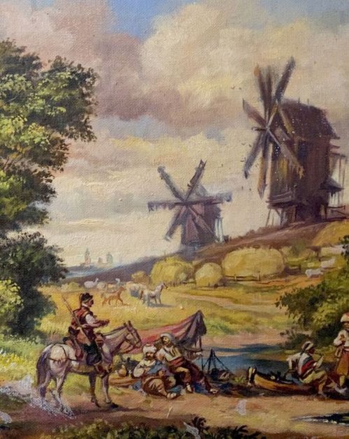 Landscape with mills by Oleg and Alexander Litvinov