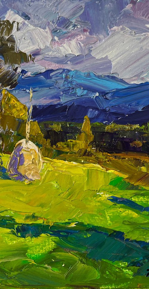 Haystack in the Mountains by Boris Serdyuk