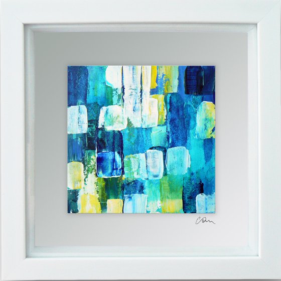 Framed ready to hang original abstract  - Deep water #6