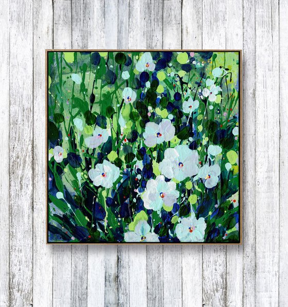 Sweet Wonder  -  Textured Flower Painting  by Kathy Morton Stanion