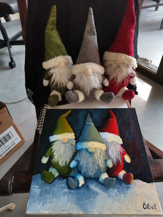 Christmas gnomes. Xmas gift.
